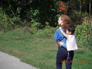 Norristown farm park - Betsy carrying Cecelia